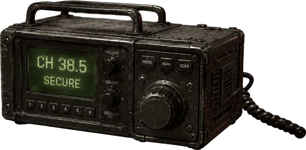 Secure radio on desk